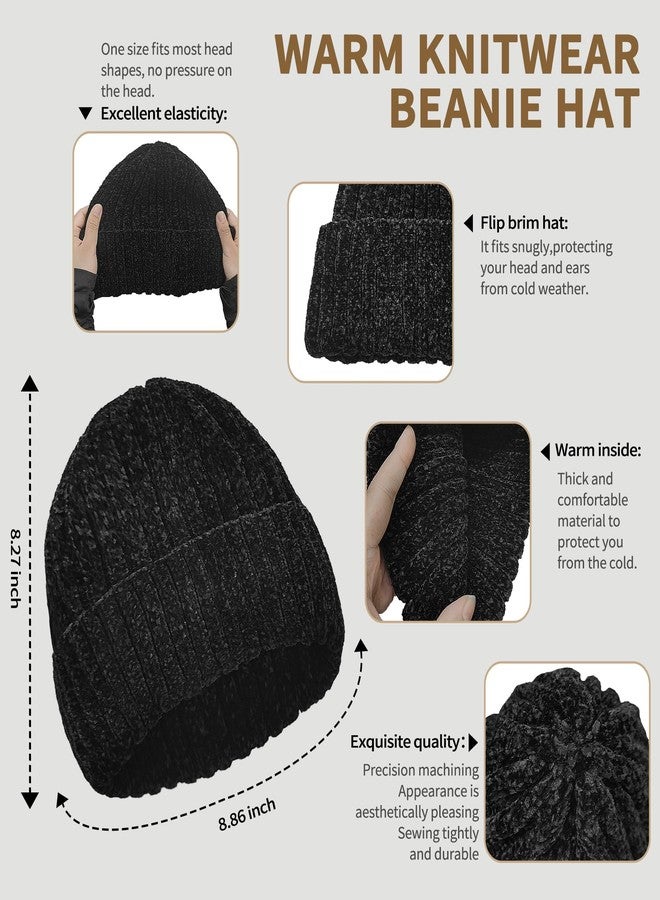KYLELOVE Winter Scarf Hat And Gloves Set Suitable For Both Men And Women Knitted Cap Long Scarf And Touch-Screen Gloves Are Suitable for Winter 3-in-1 Warm Gift Box Set - Image 3